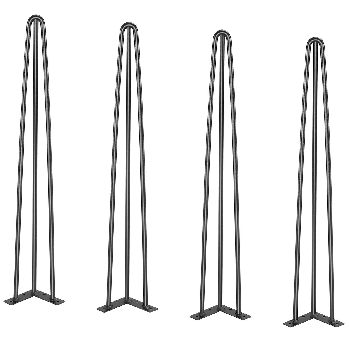 Hairpin Table Legs 0.7M, Set of 4 Desk Legs 408.2KG Load Capacity, Hairpin Desk Legs 3 Rods for Desk Chairs V952-TZ3YGZTHSTGS942SZV0