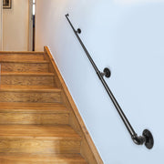Pipe Stair Handrail, 11FT Staircase Handrail, 440LBS Load Capacity Carbon Steel Pipe Handrail, Industrial V952-TZBGSLTFSGY11V3QFV0