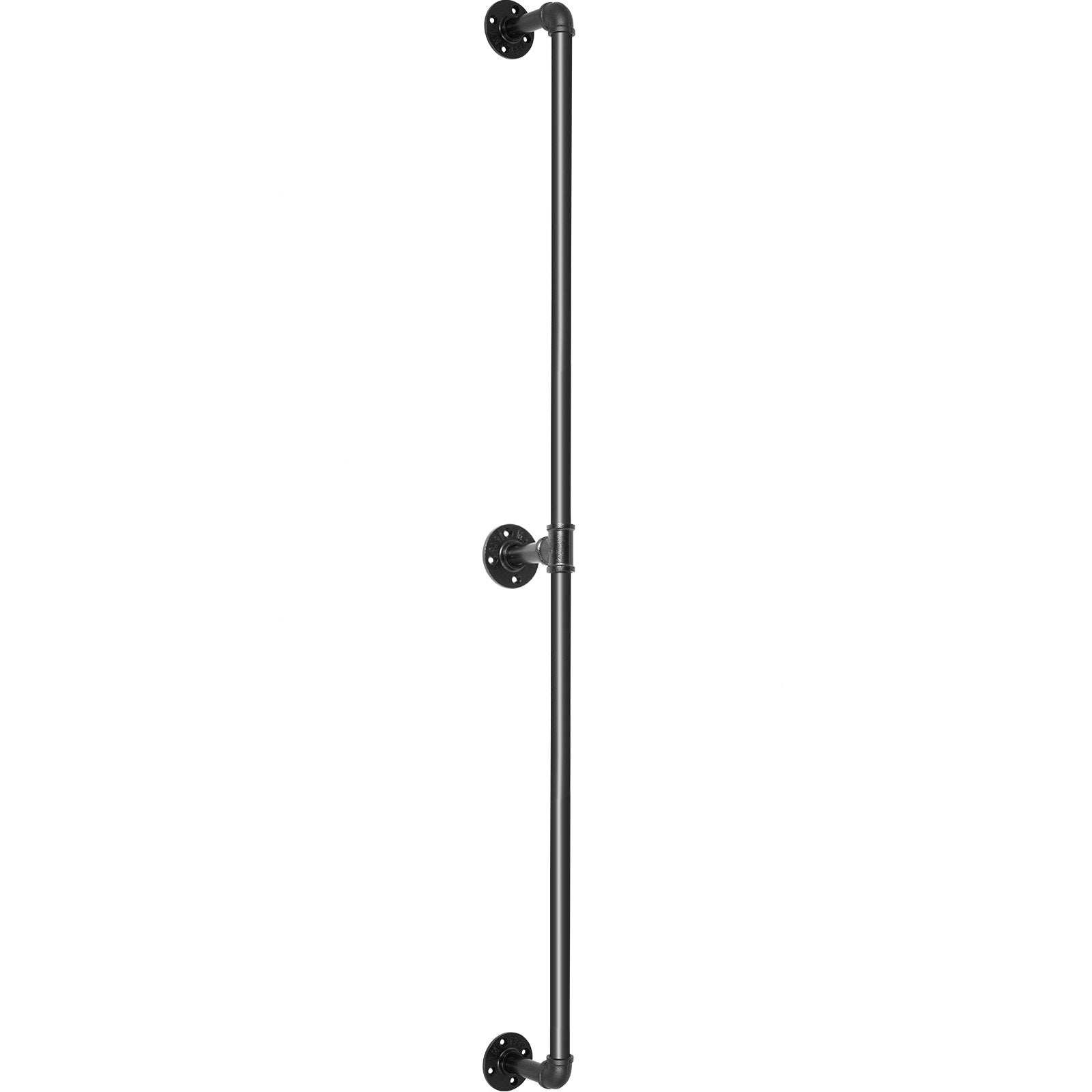 Pipe Stair Handrail, 7FT Staircase Handrail, 440LBS Load Capacity Carbon Steel Pipe Handrail, Industrial Pipe V952-TZBGSLTFSGYG77HXIV0