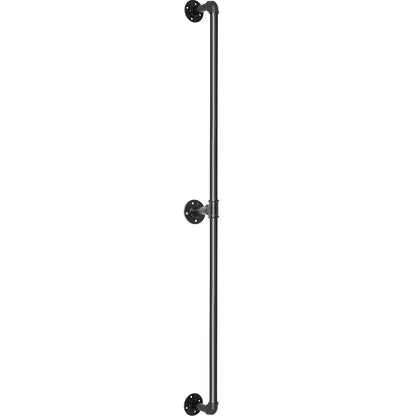 Pipe Stair Handrail, 7FT Staircase Handrail, 440LBS Load Capacity Carbon Steel Pipe Handrail, Industrial Pipe V952-TZBGSLTFSGYG77HXIV0
