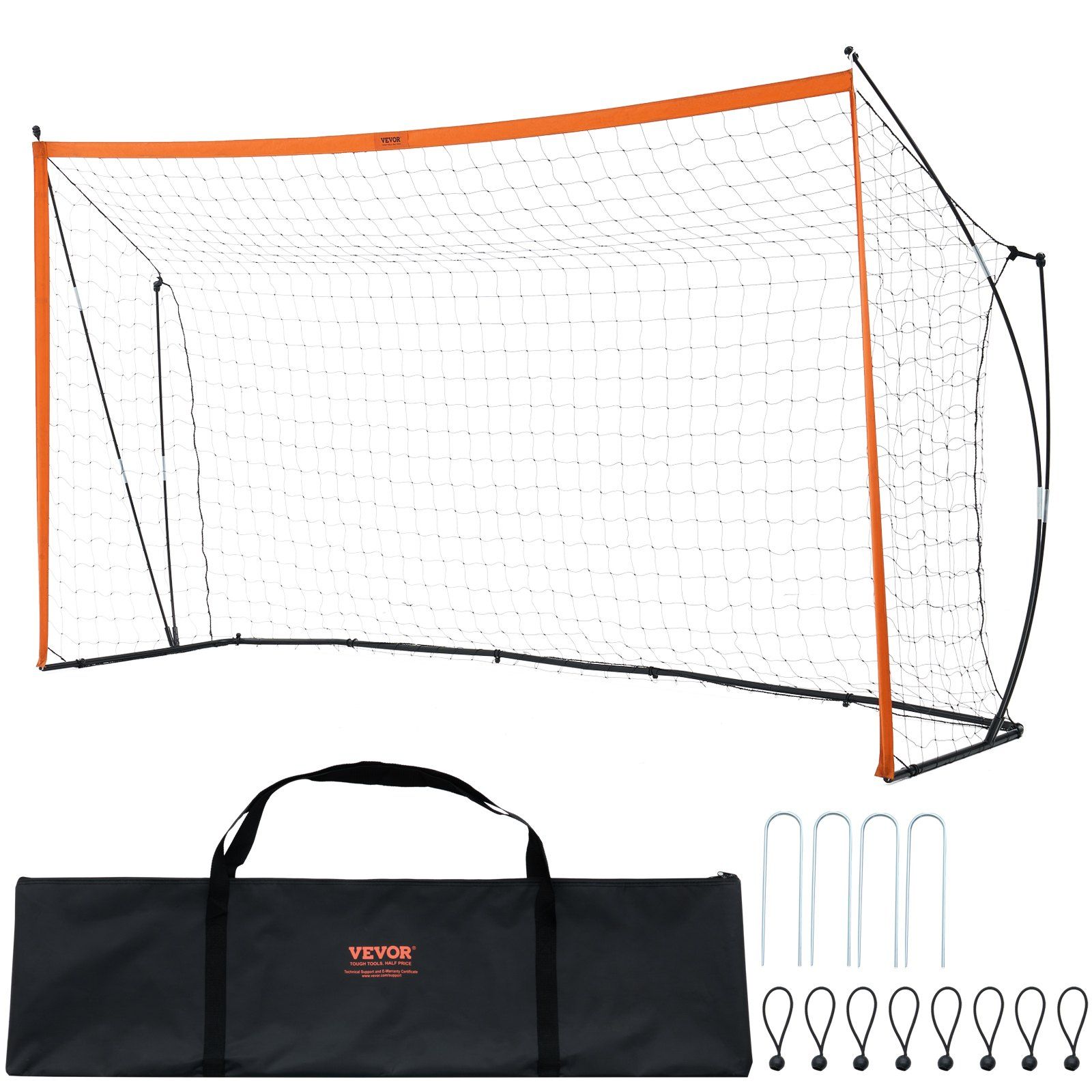 Portable Soccer Goal, 12x6 ft Adults Kids Backyard Soccer Net, Large Practice Soccer Net, Steel Fiberglass V952-TZDZBXZQMTZDPFS0RV0