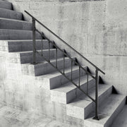 Iron Handrail Stair Railing Hand Rail Kit 1-4 Steps Outdoor Black w/ Bars V952-TZFGZXSLZFSD4JWFNV0
