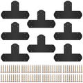 Black T Mending Plate T-shape 8 PCs 6" Flat Connector Post to Beam Bracket V952-TZLJJ6X68PCSTBW8SV0