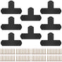 Black T Mending Plate T-shape 8 PCs 6" Flat Connector Post to Beam Bracket V952-TZLJJ6X68PCSTBW8SV0