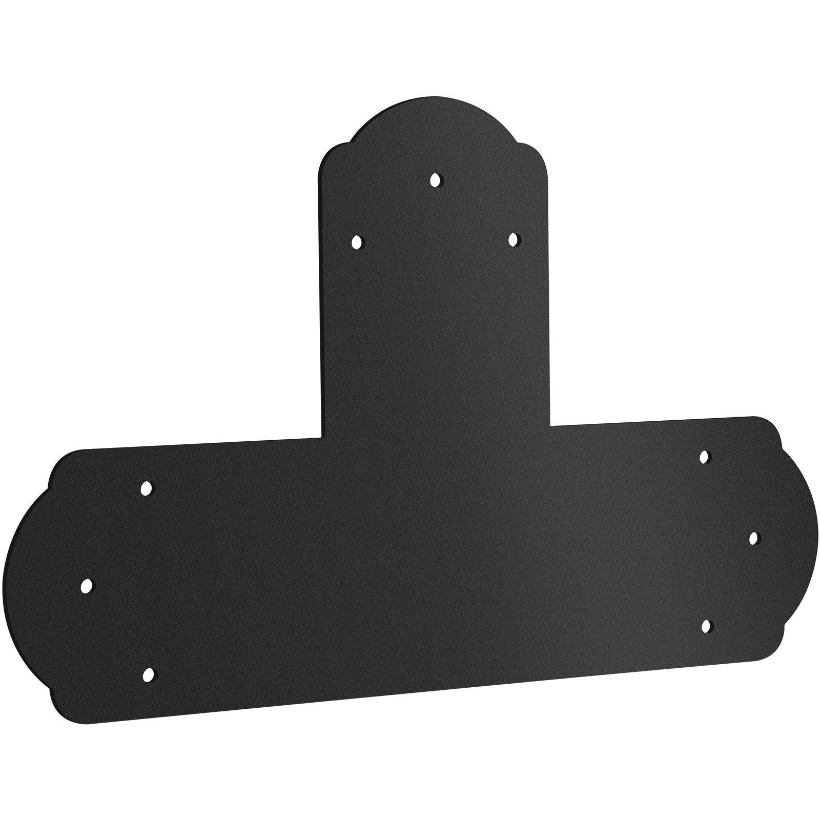 Black T Mending Plate T-shape 8 PCs 6" Flat Connector Post to Beam Bracket V952-TZLJJ6X68PCSTBW8SV0