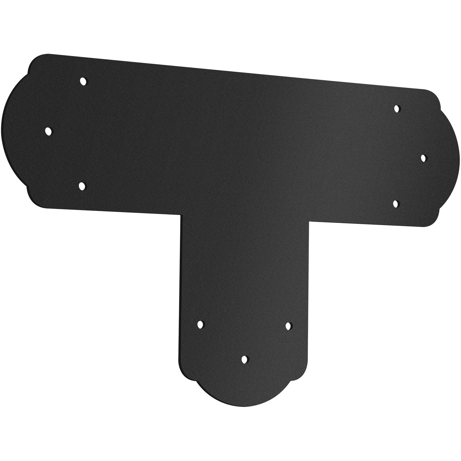 Black T Mending Plate T-shape 8 PCs 6" Flat Connector Post to Beam Bracket V952-TZLJJ6X68PCSTBW8SV0