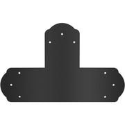 Black T Mending Plate T-shape 8 PCs 6" Flat Connector Post to Beam Bracket V952-TZLJJ6X68PCSTBW8SV0