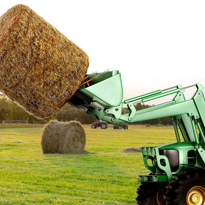 49" Hay Spear, Bale Spears 1360kg Loading Capacity, Skid Steer Loader Tractor Bucket Attachment with 2pcs V952-TZSPS2ZZ49IN3X7CBV0