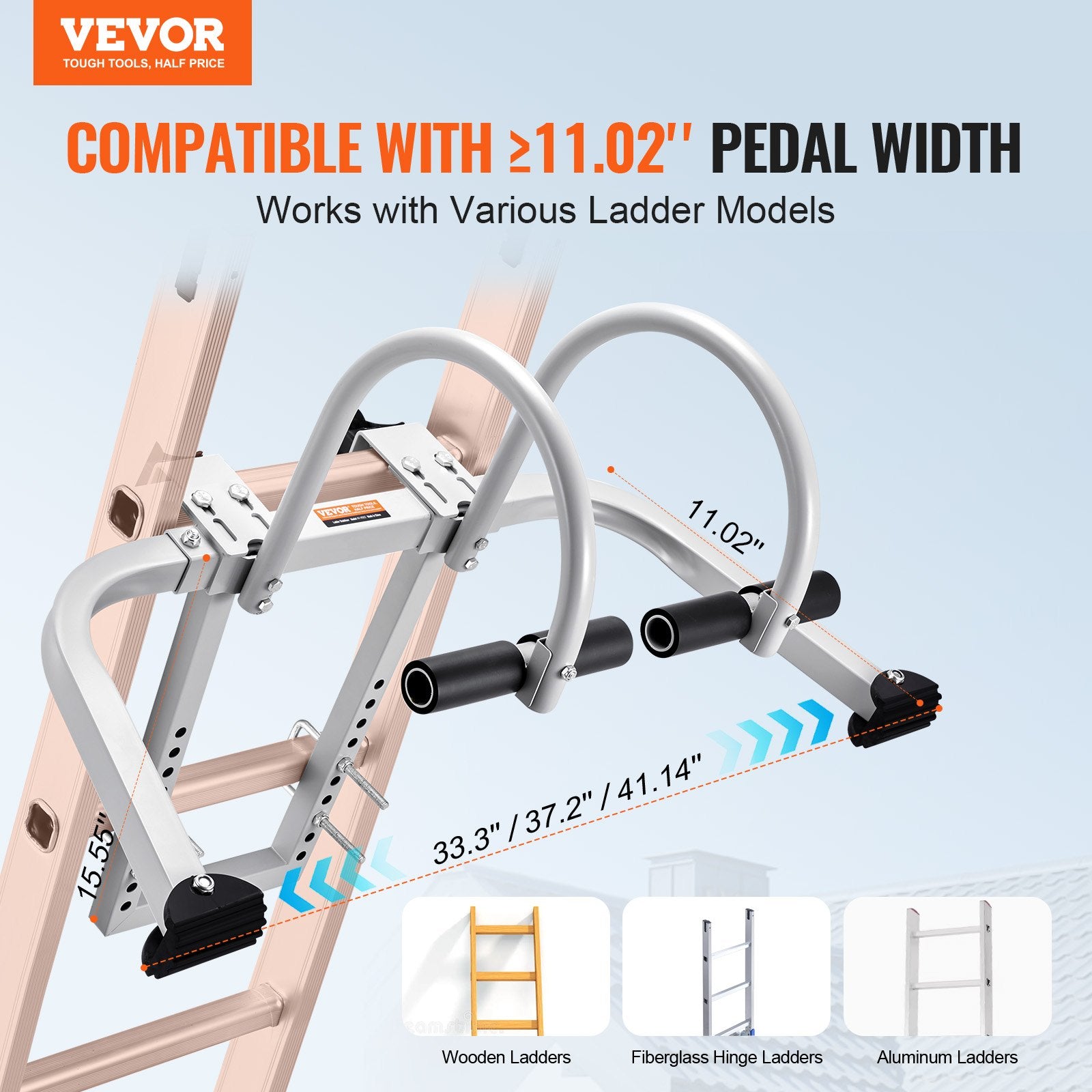 Ladder Stabilizer, 2 in 1 Extension Wall Ladder Standoff Hook, Roof Ridge Ladder Accessories Both V952-TZWDQ2H1K000C7QCYV0