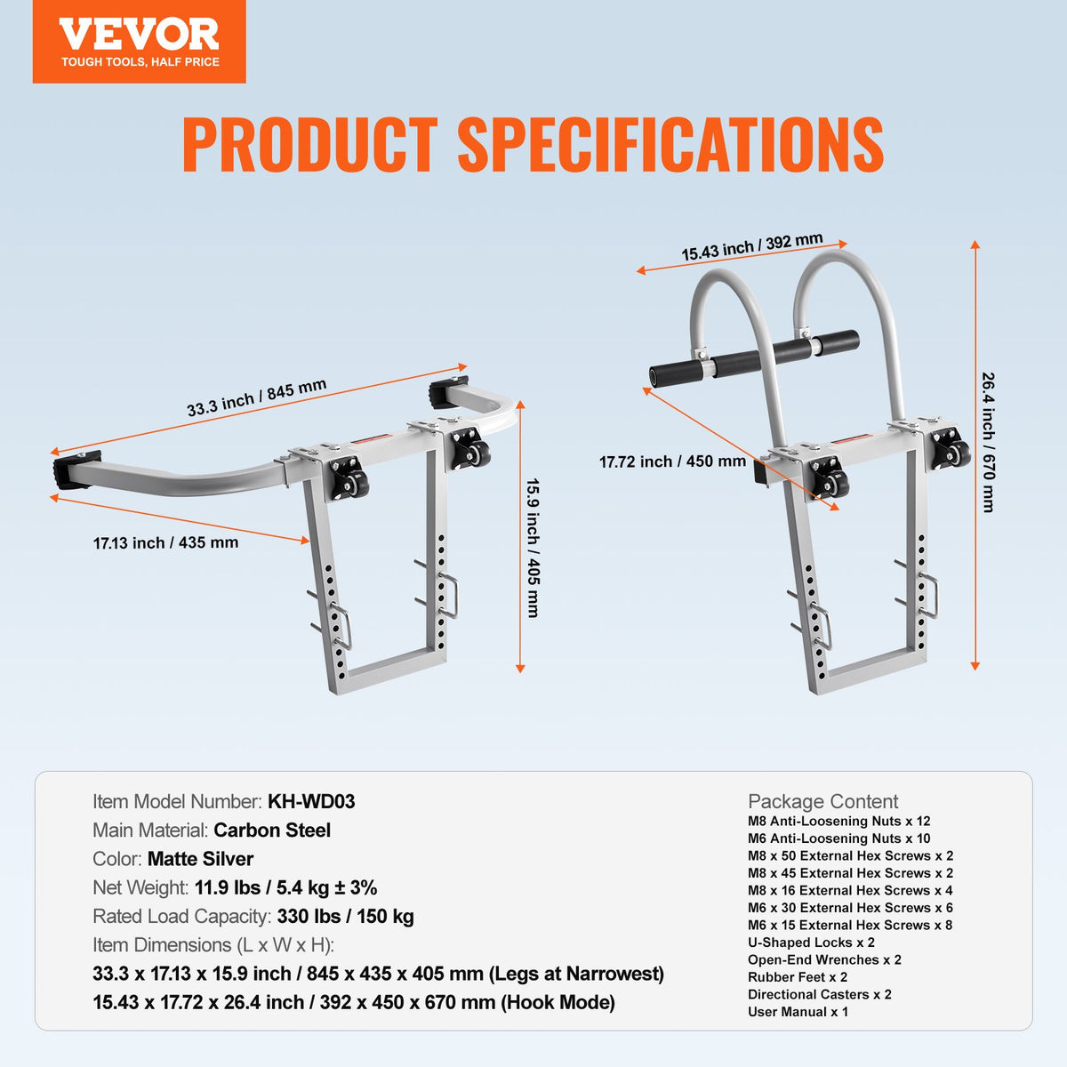 Ladder Stabilizer, 2 in 1 Extension Wall Ladder Standoff Hook, Roof Ridge Ladder Accessories Both V952-TZWDQ2H1K000C7QCYV0