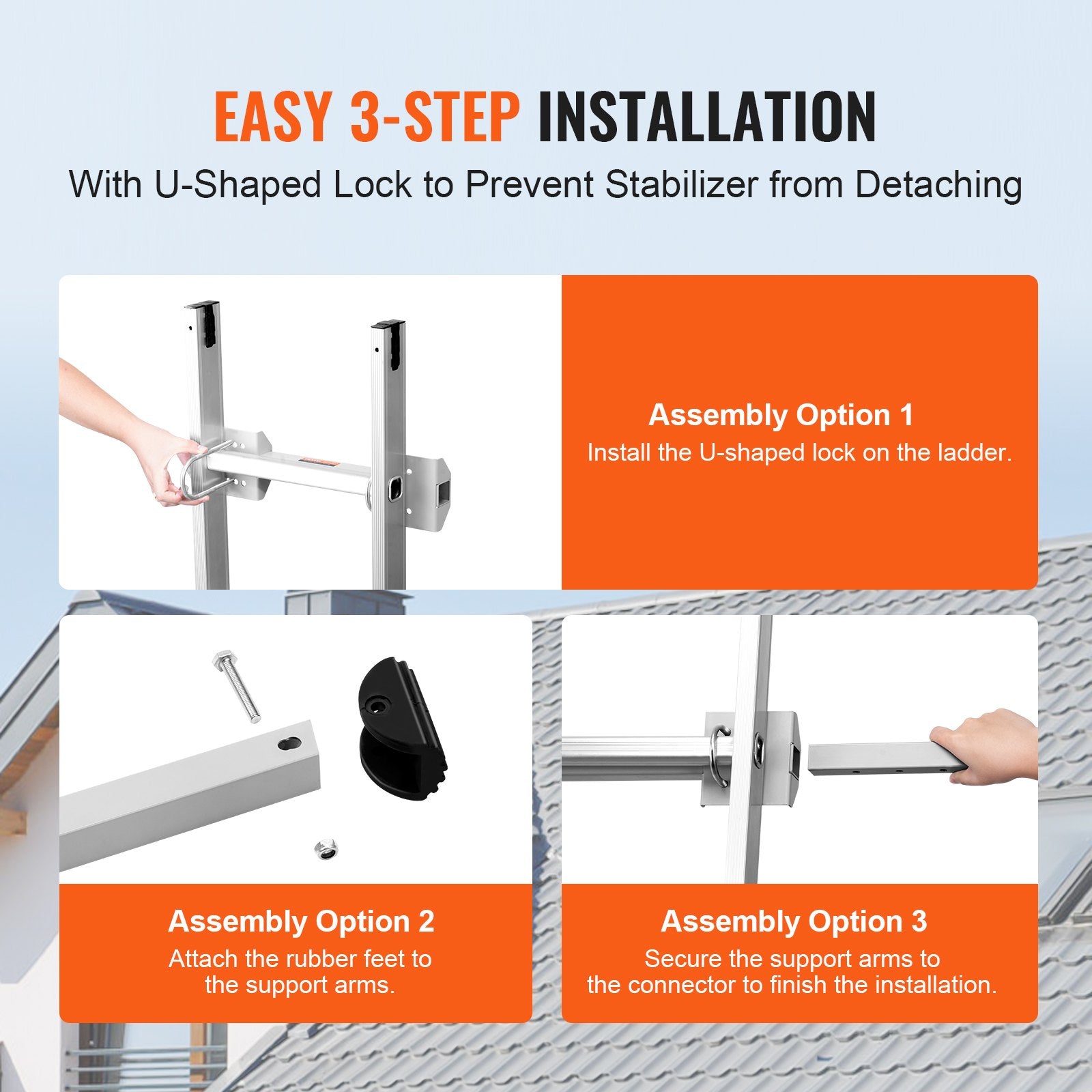 Ladder Stabilizer Extension Ladder Standoff Heavy Duty Wing Span V952-TZWDQJYGDK0032Q3FV0