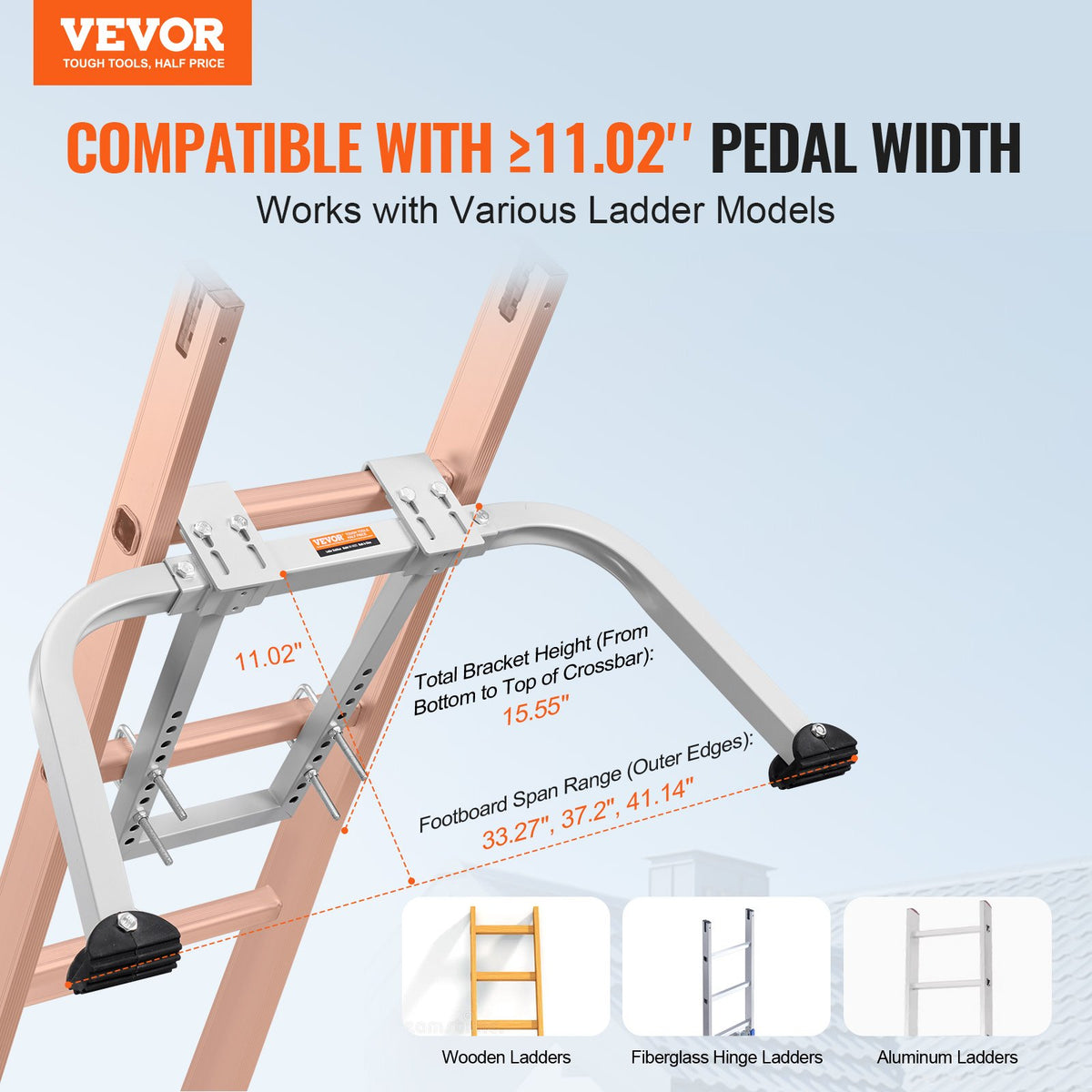 Ladder Stabilizer with Wing Span Heavy Duty Steel Roof Hook Stabilizer V952-TZWDQZZGDK0098J1YV0