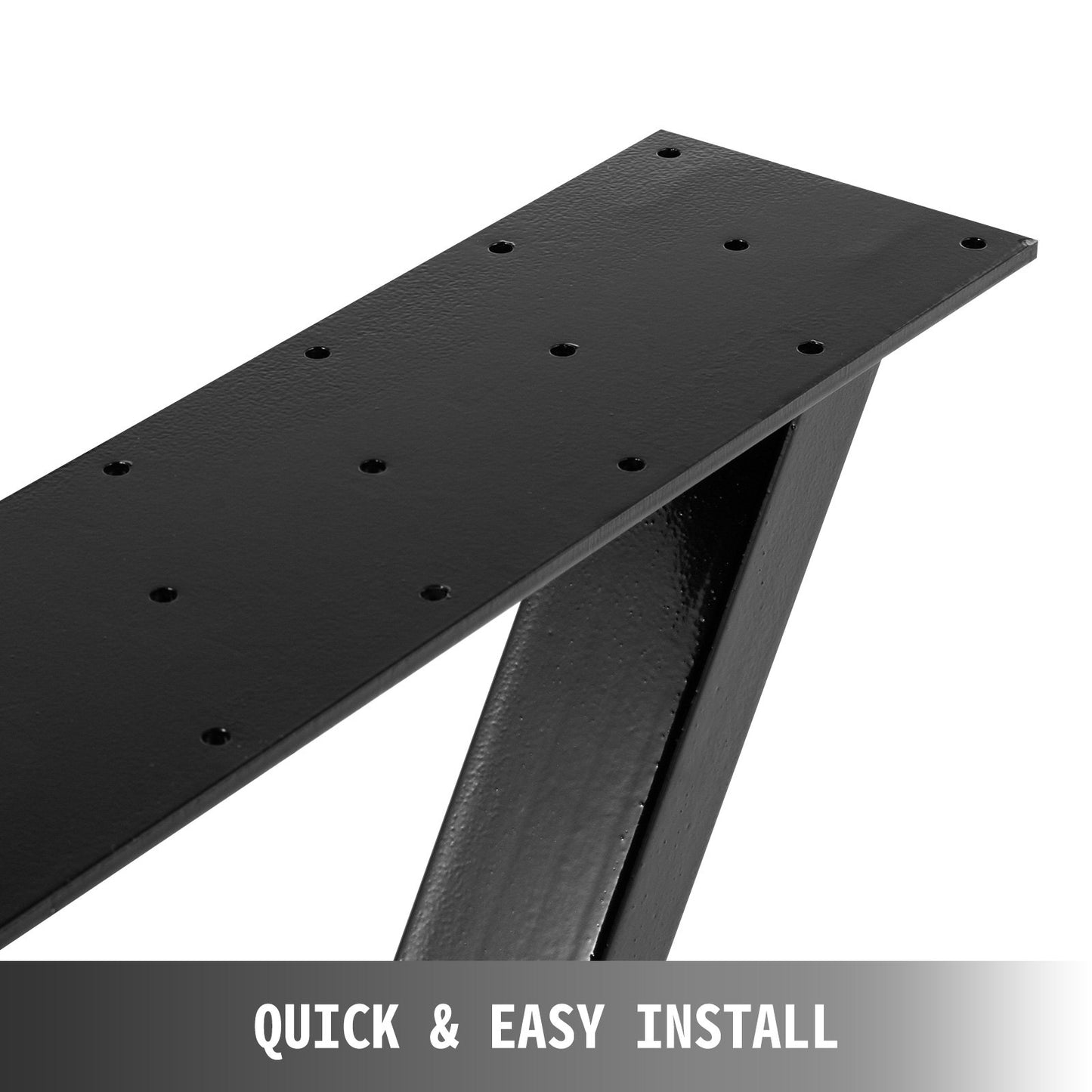 Metal Table Legs Set of 2 Dining Table Legs Black Desk Legs, 28 Height 20 Width Heavy Duty Bench Legs Zig Zag V952-TZZT28X20YC8ZFG01V0