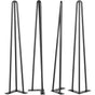 Hairpin Table Legs 16 inch, Set of 4 DIY Desk Table Legs 3 Rods Heavy Duty V952-TZZT4PCS16YC3G001V0