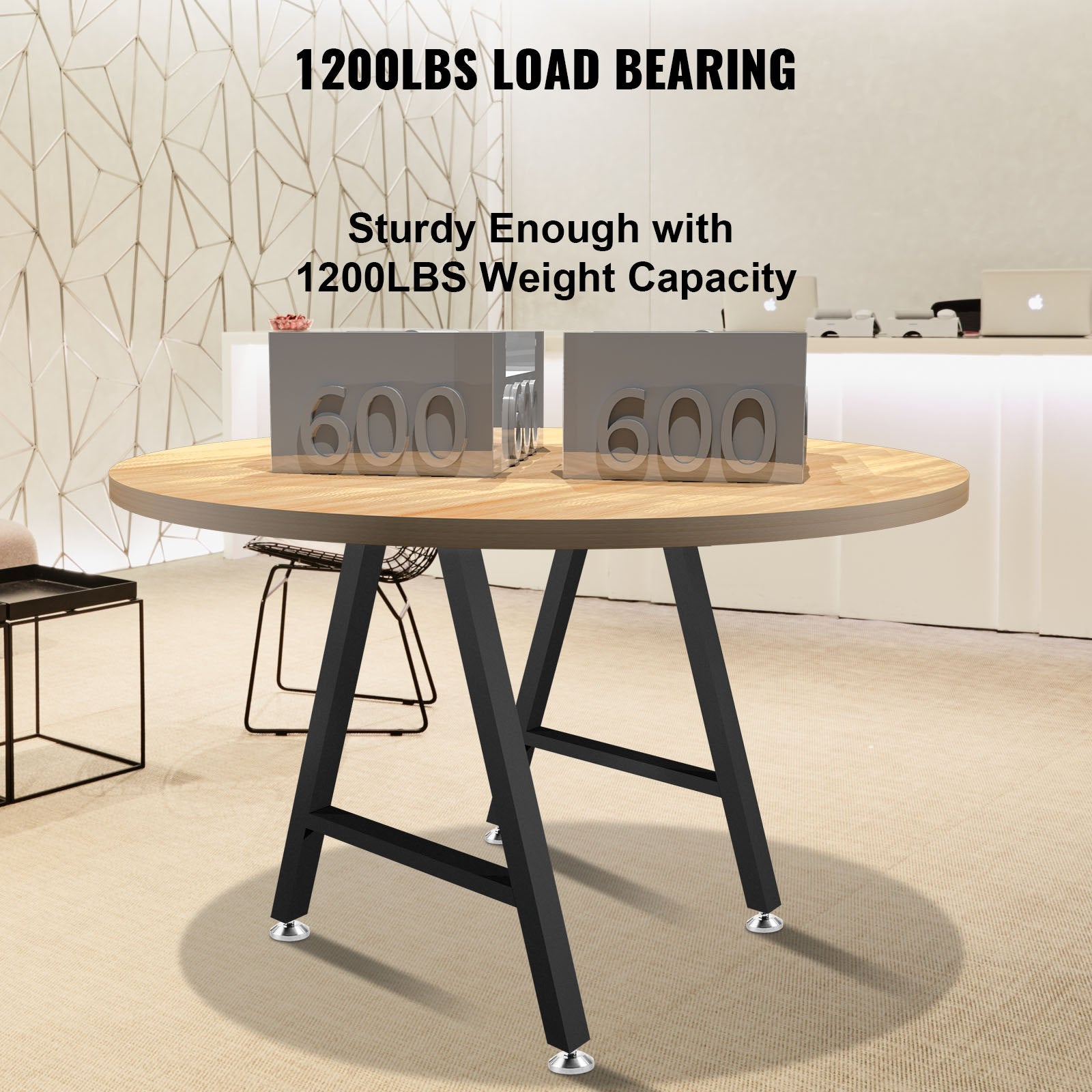 Metal Table Legs 28 x 17.7 inch A-Shaped Desk Legs Set of 2 Heavy Duty Bench Legs with Polyurethane Coating, V952-TZZTY28X17.7AAHCPV0