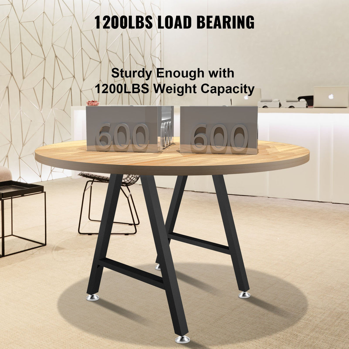 Metal Table Legs 28 x 17.7 inch A-Shaped Desk Legs Set of 2 Heavy Duty Bench Legs with Polyurethane Coating, V952-TZZTY28X17.7AAHCPV0