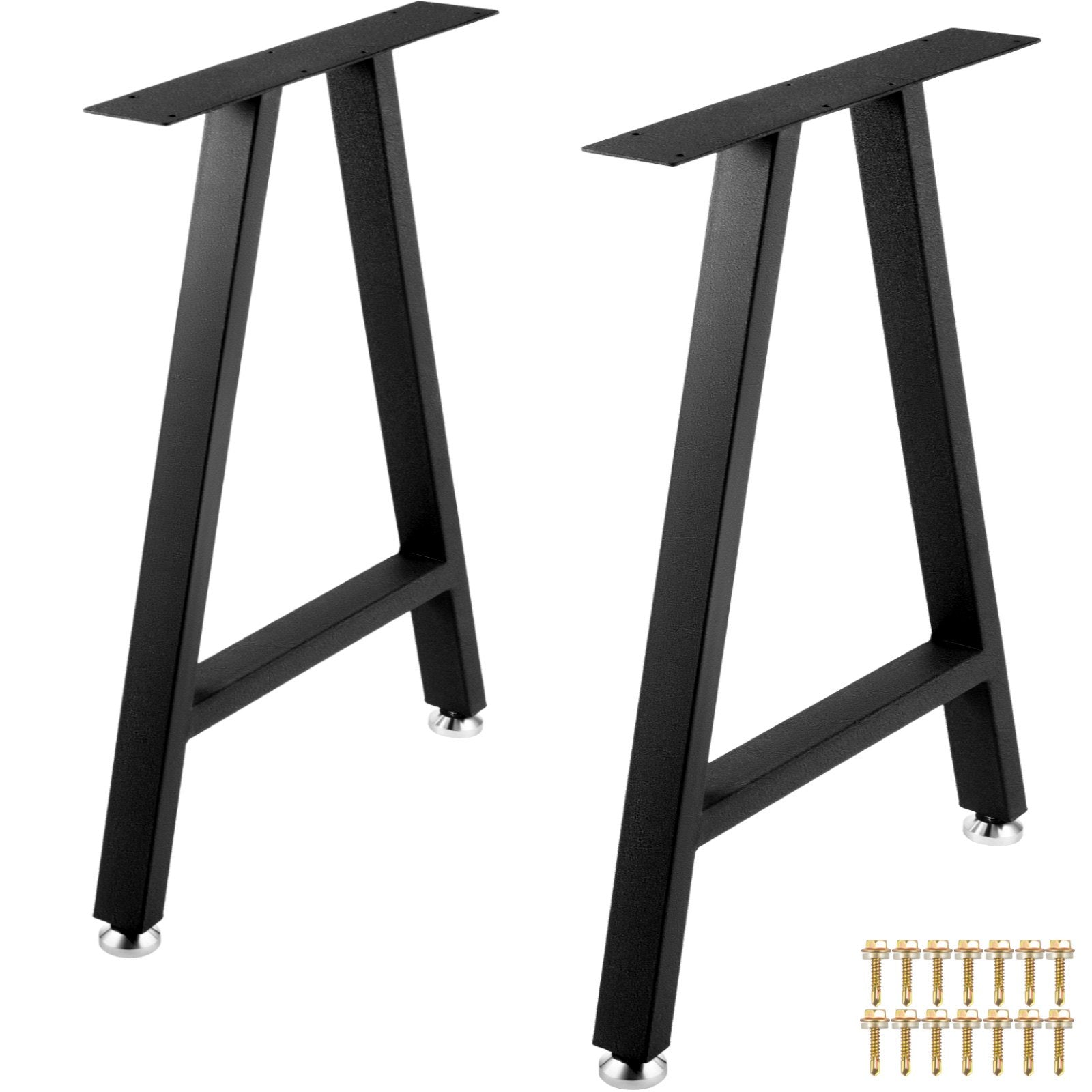 Metal Table Legs 28 x 17.7 inch A-Shaped Desk Legs Set of 2 Heavy Duty Bench Legs with Polyurethane Coating, V952-TZZTY28X17.7AAHCPV0