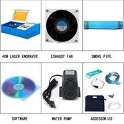 40W Co2 Laser 12"" x 8"" USB Port Laser Engraving Machine Air Exhaust Fan Laser Cutter High Precise Stepping V952-USBKZJ00000000001V3