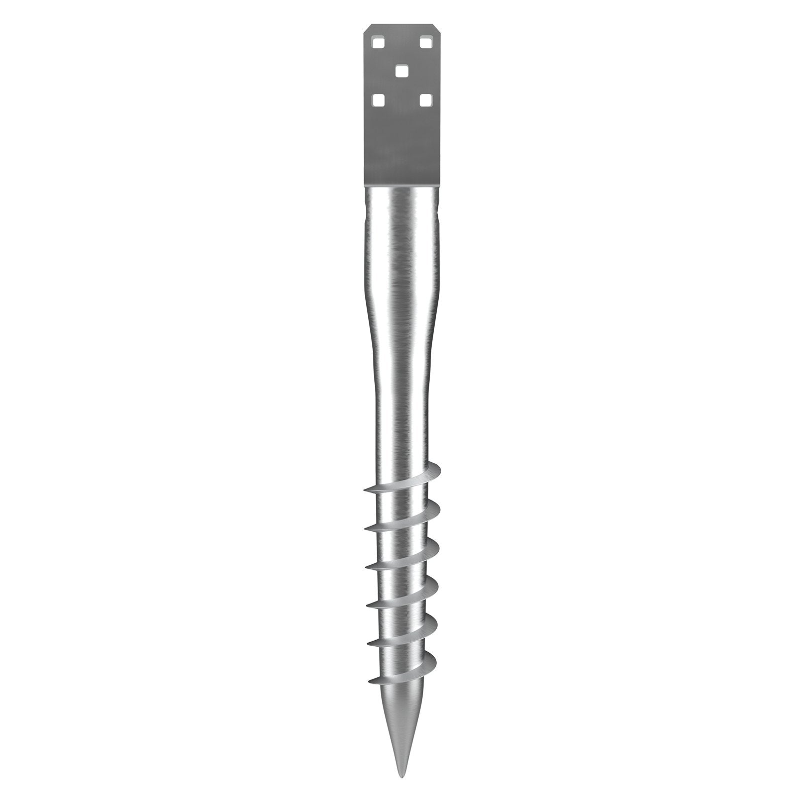 No Dig Ground Anchor, 1 Pack 10 x 7 x 70 cm DIY Screw in Post Stake, Includes 6 Lag Bolts & a Rebar, U-Shape V952-UXDD35YC27YCN3M91V0