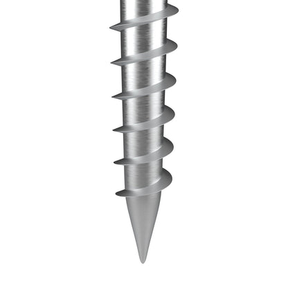 No Dig Ground Anchor, 1 Pack 10 x 7 x 70 cm DIY Screw in Post Stake, Includes 6 Lag Bolts & a Rebar, U-Shape V952-UXDD35YC27YCN3M91V0