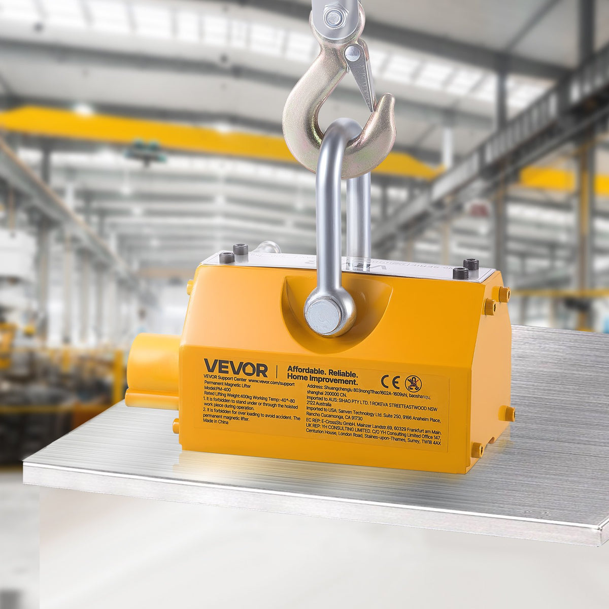 Permanent Magnetic Lifter, 400 kg Pulling Capacity, Heavy Duty N42 Neodymium Lifting Magnet with Release V952-UXYCXP880LBS7321O001V0