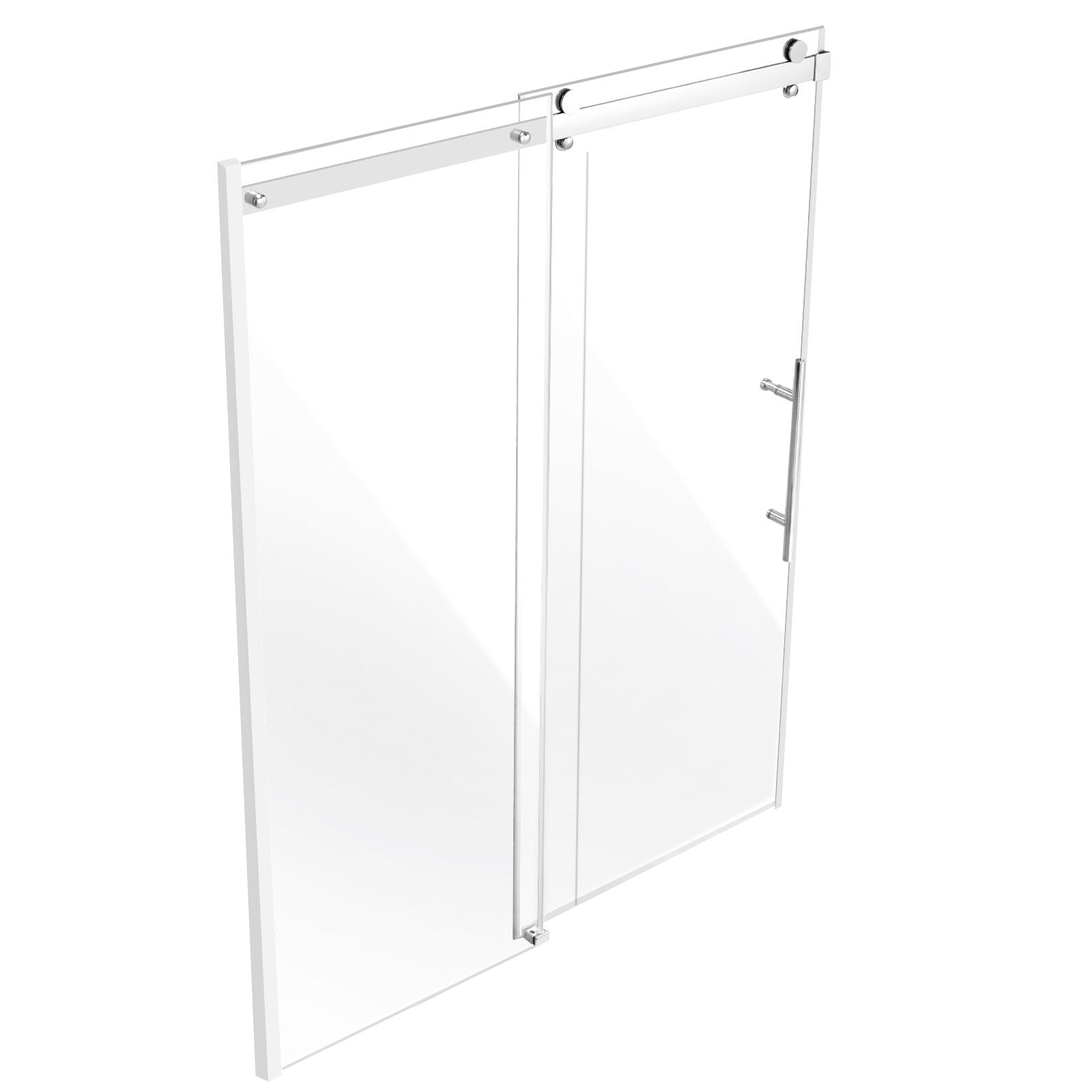 Frameless Shower Door 58-59" x 75" SGCC Tempered Glass 5/16" Chrome V952-WBKSYMTLYSM8XN0RUV0