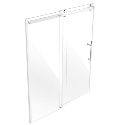 Frameless Shower Door 58-59" x 75" SGCC Tempered Glass 5/16" Chrome V952-WBKSYMTLYSM8XN0RUV0
