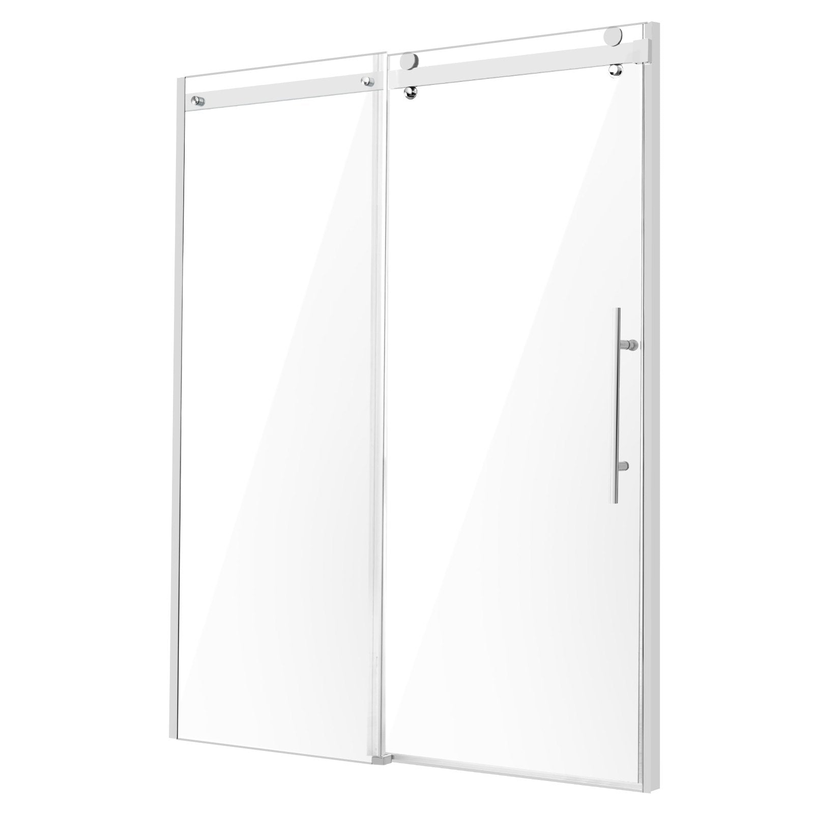 Frameless Shower Door 58-59" x 75" SGCC Tempered Glass 5/16" Chrome V952-WBKSYMTLYSM8XN0RUV0