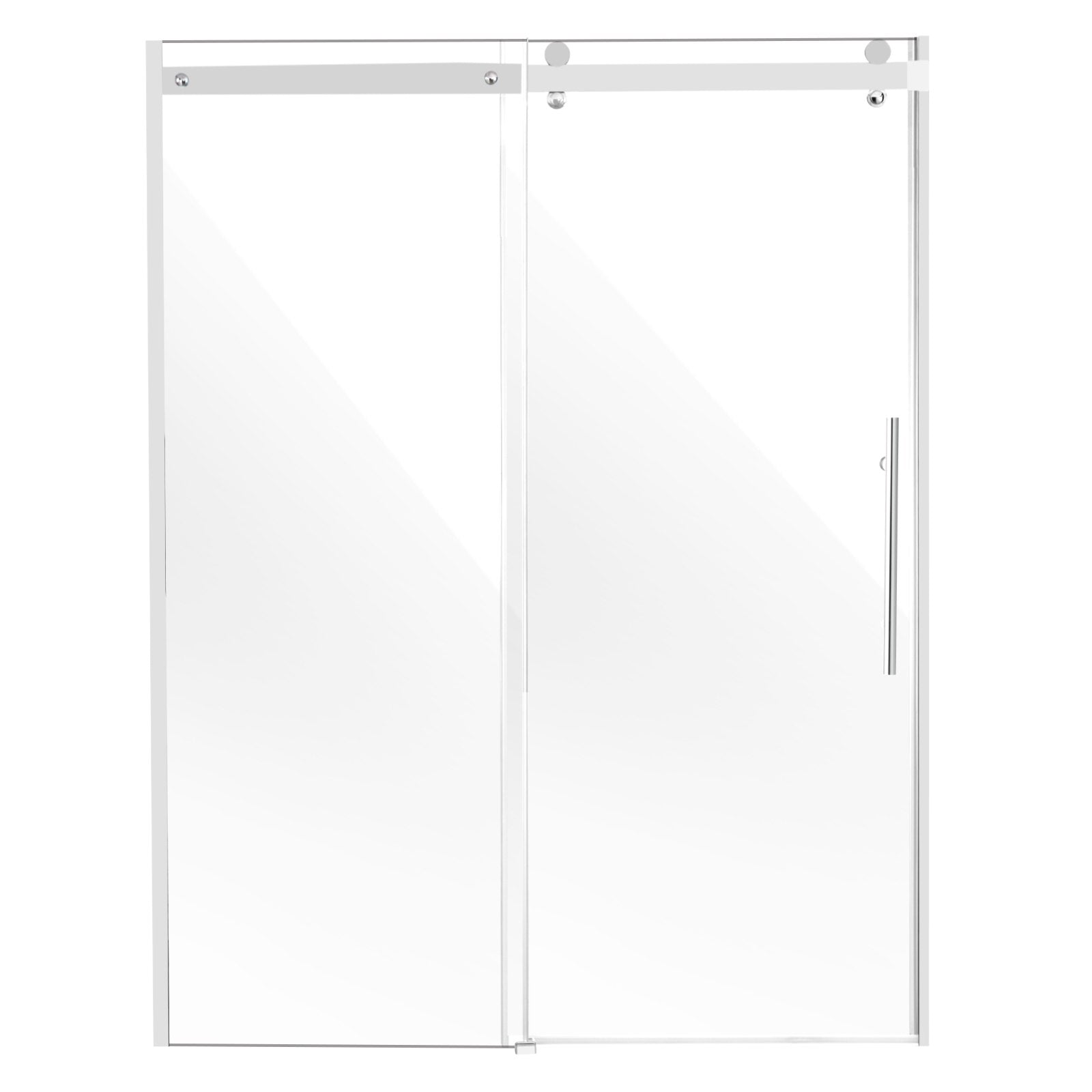 Frameless Shower Door 58-59" x 75" SGCC Tempered Glass 5/16" Chrome V952-WBKSYMTLYSM8XN0RUV0