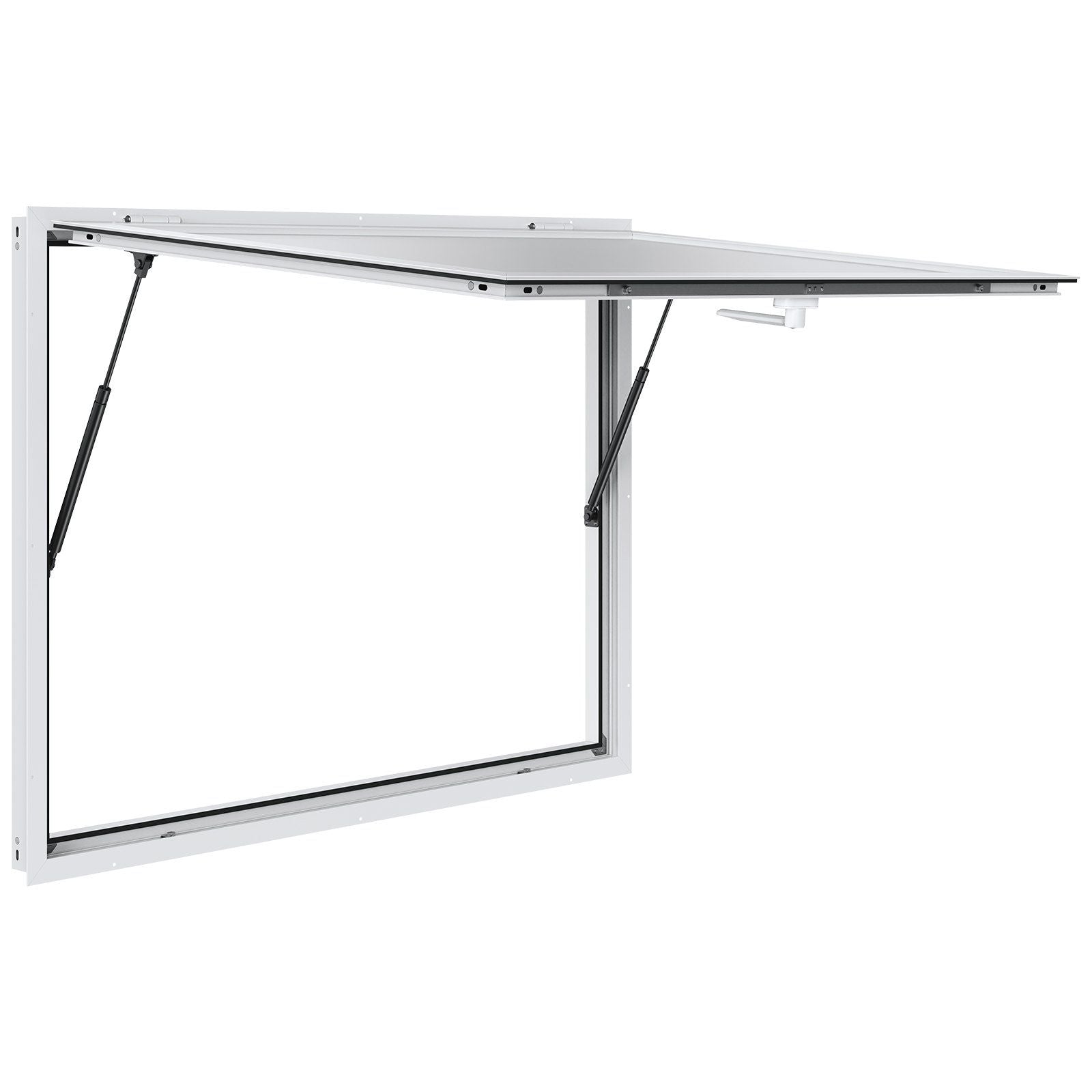 Concession Window for Food Truck, 48"x36" Aluminum Alloy Food Truck Service Window, Up to 85 Degrees Stand V952-WBLFWCK4836Y5FL9HV0