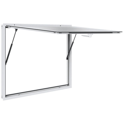 Concession Window for Food Truck, 48"x36" Aluminum Alloy Food Truck Service Window, Up to 85 Degrees Stand V952-WBLFWCK4836Y5FL9HV0