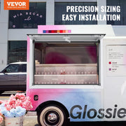 Concession Window for Food Truck, 48"x36" Aluminum Alloy Food Truck Service Window, Up to 85 Degrees Stand V952-WBLFWCK4836Y5FL9HV0
