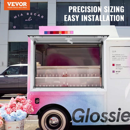 Concession Window for Food Truck, 48"x36" Aluminum Alloy Food Truck Service Window, Up to 85 Degrees Stand V952-WBLFWCK4836Y5FL9HV0