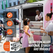 Concession Window for Food Truck, 48"x36" Aluminum Alloy Food Truck Service Window, Up to 85 Degrees Stand V952-WBLFWCK4836Y5FL9HV0