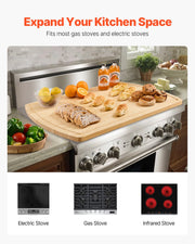 Noodle Board Stove Cover, Stove Top Cover Board for Gas Burner & Electric Stove, Bamboo Wood Cutting Board V952-WBSKYMSZM3027PH7XV0