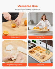 Noodle Board Stove Cover, Stove Top Cover Board for Gas Burner & Electric Stove, Bamboo Wood Cutting Board V952-WBSKYMSZM3027PH7XV0