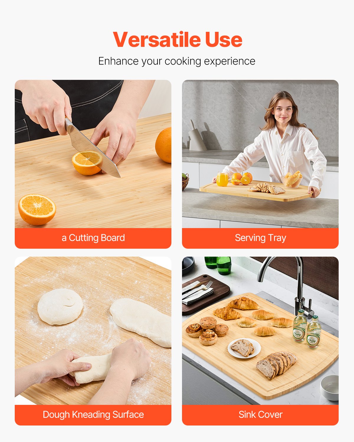 Noodle Board Stove Cover, Stove Top Cover Board for Gas Burner & Electric Stove, Bamboo Wood Cutting Board V952-WBSKYMSZM3027PH7XV0