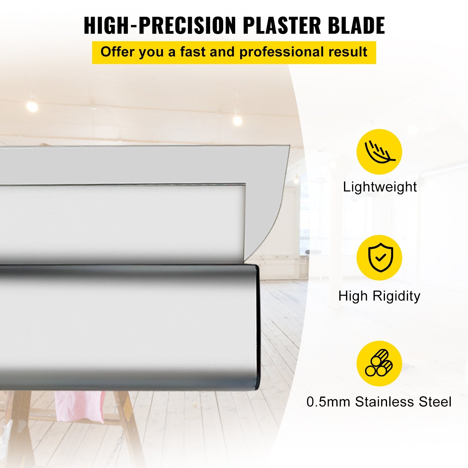 Drywall Skimming Blade Putty Knife 24inch Finishing Tool Stainless Steel V952-WBSNZGDYCBD24NNTFV0