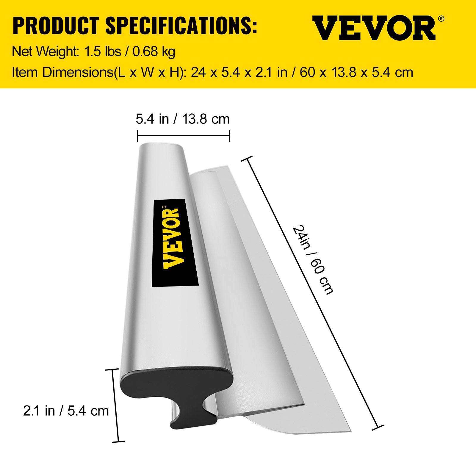 Drywall Skimming Blade Putty Knife 24inch Finishing Tool Stainless Steel V952-WBSNZGDYCBD24NNTFV0