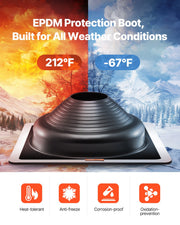 2 Pcs Metal Roof Pipe Flashing Boots Fit 170-355 mm Pipe High Temp EDPM V952-WDGDTGHSEDPMLQVCBV0