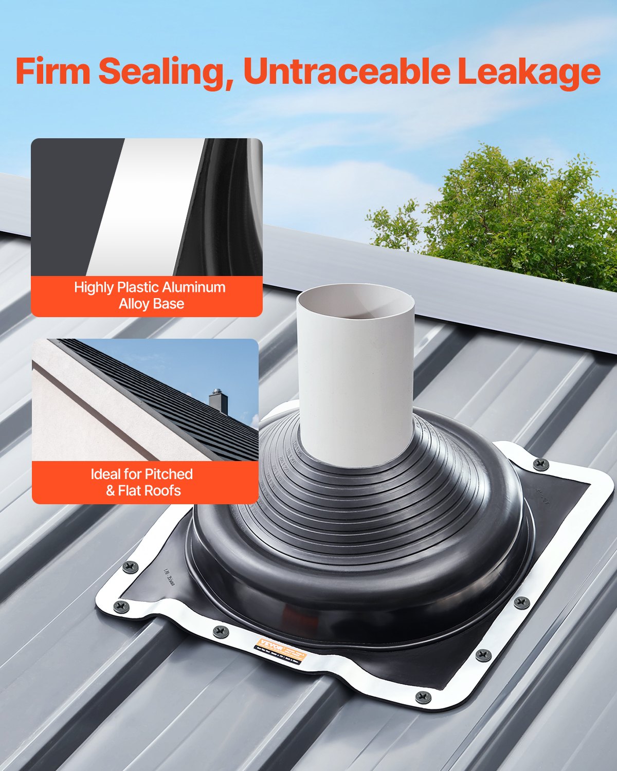 2 Pcs Metal Roof Pipe Flashing Boots Fit 170-355 mm Pipe High Temp EDPM V952-WDGDTGHSEDPMLQVCBV0