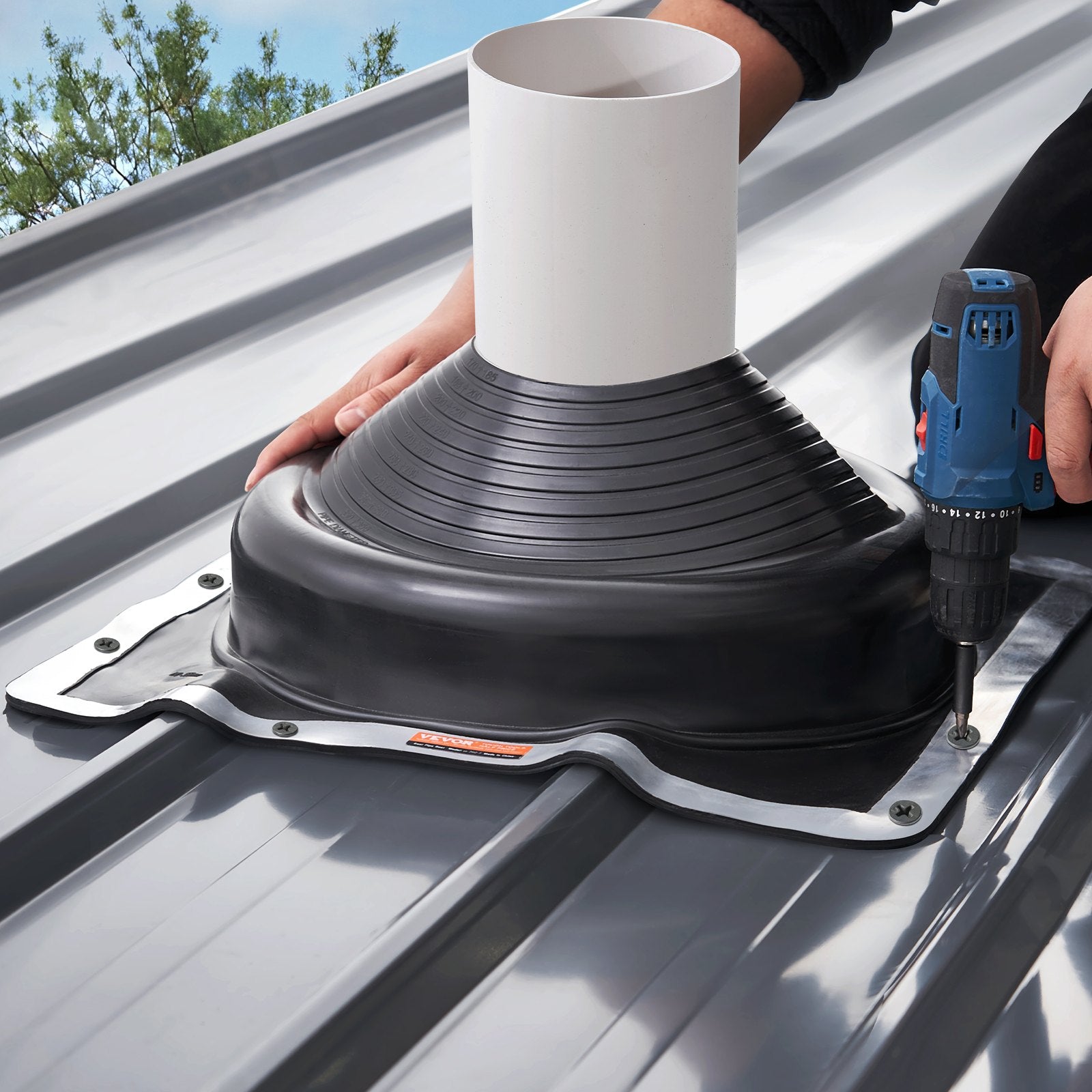 2 Pcs Metal Roof Pipe Flashing Boots Fit 170-355 mm Pipe High Temp EDPM V952-WDGDTGHSEDPMLQVCBV0