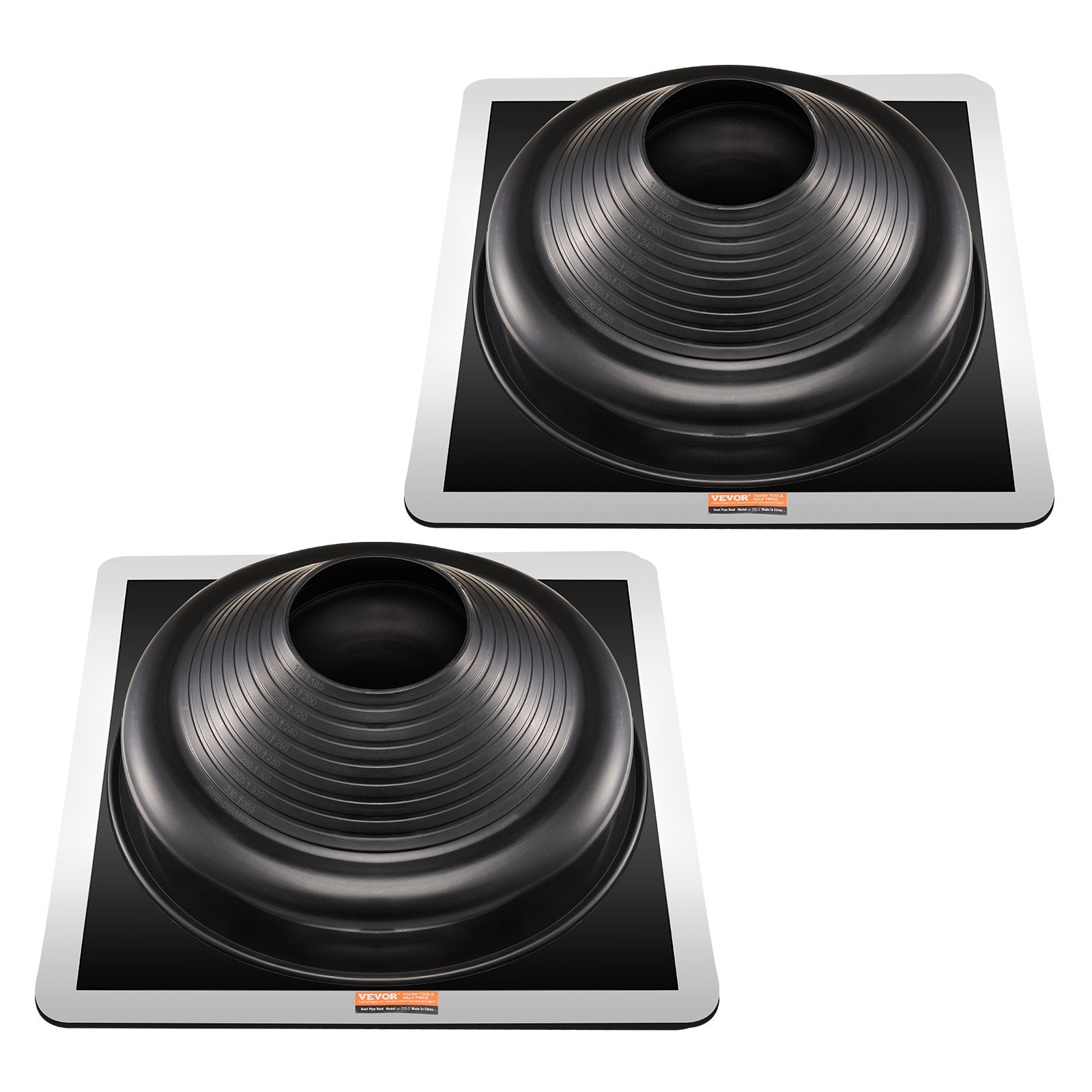 2 Pcs Metal Roof Pipe Flashing Boots Fit 170-355 mm Pipe High Temp EDPM V952-WDGDTGHSEDPMLQVCBV0