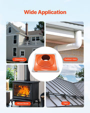Roof Pipe Flashing Boot, Fit Pipe OD 254 to 457 mm, Flexible Silicone Roofing Jack Pipe Flashing, High Temp V952-WDGDTGHSEDPMXGHUIV0