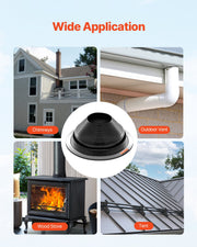 2 Pcs Metal Roof Pipe Flashing Boots Fit 150-280 mm Pipe High Temp EDPM V952-WDGDTGHSEDPMXQLFSV0