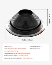 2 Pcs Metal Roof Pipe Flashing Boots Fit 150-280 mm Pipe High Temp EDPM V952-WDGDTGHSEDPMXQLFSV0