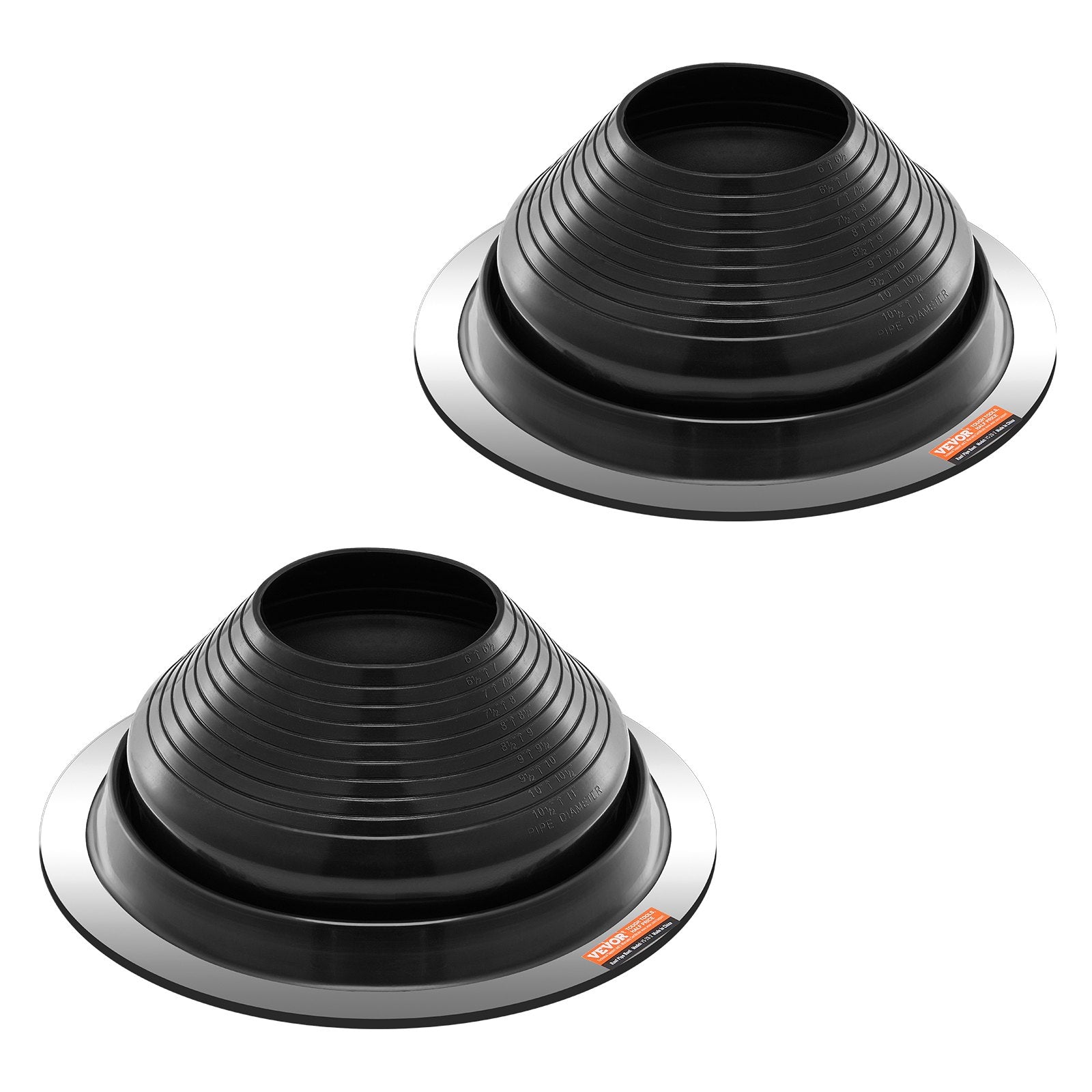 2 Pcs Metal Roof Pipe Flashing Boots Fit 150-280 mm Pipe High Temp EDPM V952-WDGDTGHSEDPMXQLFSV0