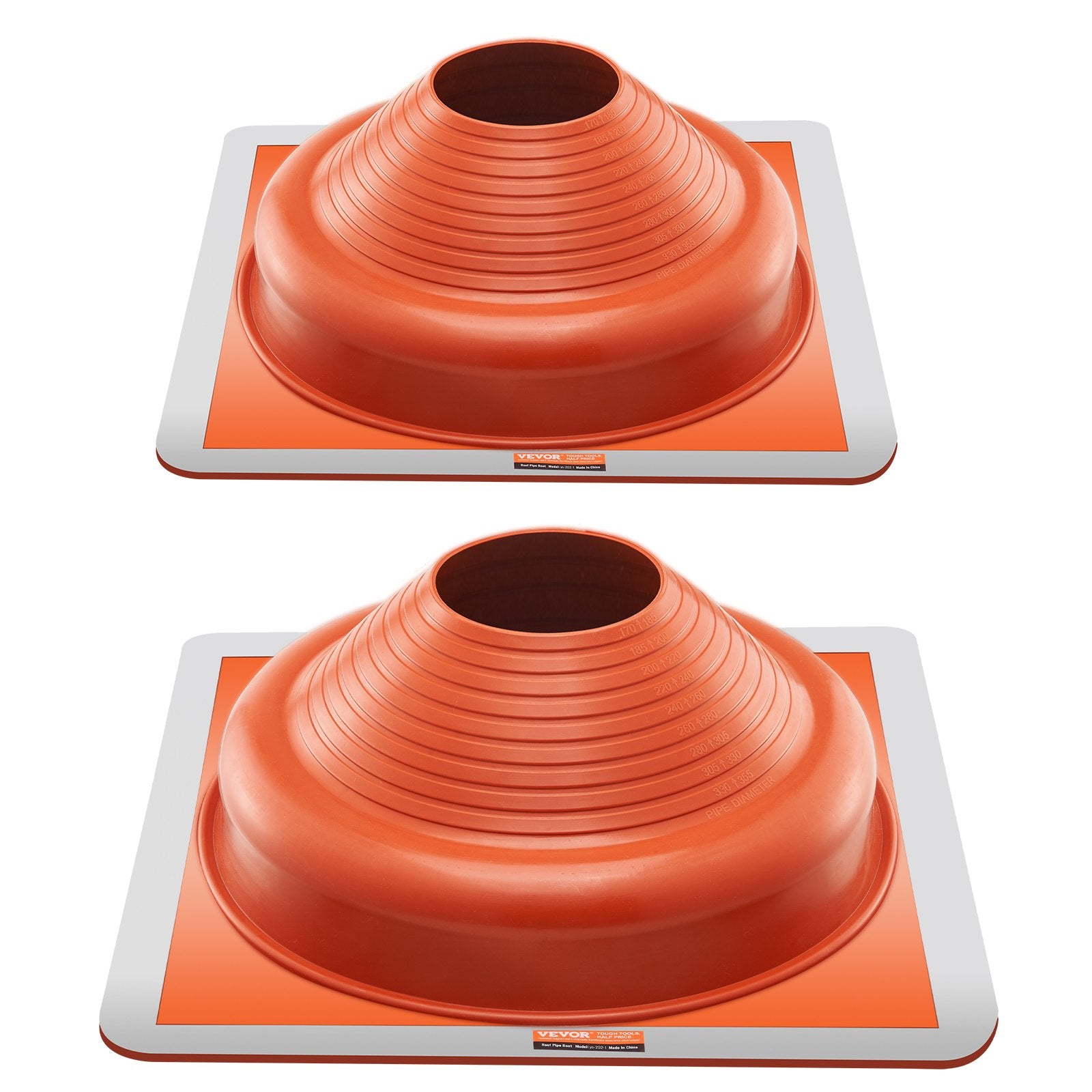 2 Pcs Metal Roof Pipe Flashing Boot Fit 170-355 mm Pipe High Temp Silicone V952-WDGDTGHSGJL1CL6UTV0