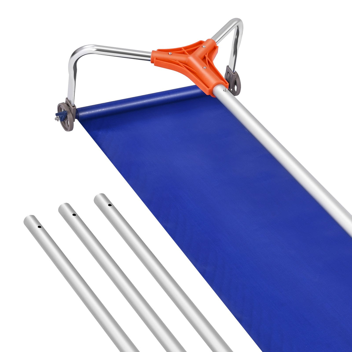 Snow Roof Rake, 27cm Aluminum Blade, 1.25-5.24 m Adjustable Roof Snow Scraper with Wheels & Slide, V952-WDPZ16FTGDS4UBU30001V0