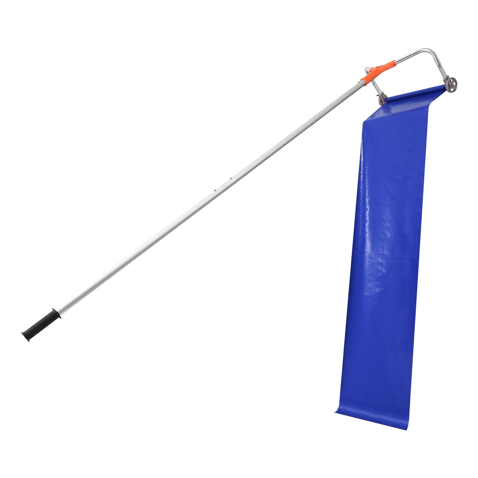 Snow Roof Rake, 27cm Aluminum Blade, 1.25-5.24 m Adjustable Roof Snow Scraper with Wheels & Slide, V952-WDPZ16FTGDS4UBU30001V0